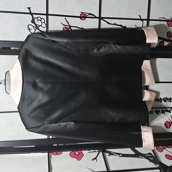 Frascara Vintage Sophisticated Black and Cream Tuxedo Blazer Size 10 - Picture 7 of 7
